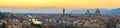 Florence Italy sunset panorama city skyline Royalty Free Stock Photo