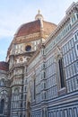 Florence, Italy - 12.02.2023: View of the dome of the Cathedral of Santa Maria del Fiora