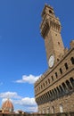 Florence Italy view of Duomo and Old Palace called Palazzo Vecchio in italian language Royalty Free Stock Photo