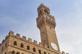 Florence, Italy - 12.02.2023: View of famous tower and Palazzo Vecchio square and Florence cityscape, Italy Royalty Free Stock Photo