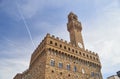 Florence, Italy - 12.02.2023: View of famous tower and Palazzo Vecchio square and Florence cityscape, Italy Royalty Free Stock Photo