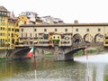 14.06.2017 Florence, Italy: View of medieval stone bridge Ponte Royalty Free Stock Photo