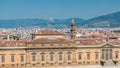 Florence landscape from above timelapse, panorama on historical view from Boboli Gardens Giardino di Boboli point. Italy Royalty Free Stock Photo