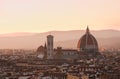 Florence Main Cathedral dome at Dusk Royalty Free Stock Photo