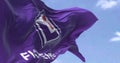 Seamless loop in slow motion of ACF Fiorentina flag waving