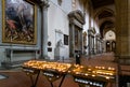 Interior of Basilica di Santa Croce in Florence, Italy Royalty Free Stock Photo