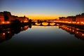 Florence city lights by night, Italy Royalty Free Stock Photo