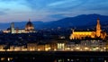 Florence night view, Tuscany Royalty Free Stock Photo