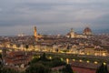 Florence old city skyline at night with Cathedral of Santa Maria del Fiore in Florence, Italy Royalty Free Stock Photo