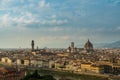 Florence old city skyline at sunset with Cathedral of Santa Maria del Fiore in Florence, Tuscany, Italy Royalty Free Stock Photo