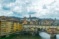 Florence old town on a rainy day Royalty Free Stock Photo