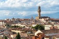 Florence panorama, Cathedral Santa Maria Del Fiore and Basilica di Santa Croce from Piazzale Michelangelo Royalty Free Stock Photo
