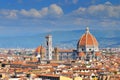 Florence panorama with Saint Mary of the Flower Cathedral, Italy Royalty Free Stock Photo