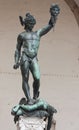 Florence - Perseus with the head of Medusa Gorgon in Loggia Lanzi, Piazza della Signoria Royalty Free Stock Photo