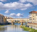 Florence with Ponte Vecchio bridge in Italy Royalty Free Stock Photo