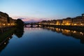 Florence Ponte Vecchio night Royalty Free Stock Photo