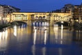 Florence Ponte Vecchio by night Royalty Free Stock Photo