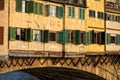 Florence Ponte Vecchio sunset view Royalty Free Stock Photo