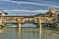 Florence Ponte Vecchio sunset view Royalty Free Stock Photo