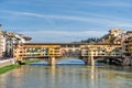 Florence Ponte Vecchio sunset view Royalty Free Stock Photo