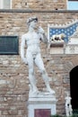 Florence sculpture of David Michelangelo in Piazza Della Signoria Florence, Italy. Firenze landmarks Royalty Free Stock Photo