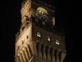 Florence signoria place palazzo vecchio at night