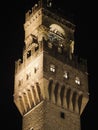 Florence signoria place palazzo vecchio at night