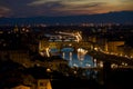 Florence Skyline At Night Royalty Free Stock Photo