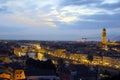 Florence skyline at night Royalty Free Stock Photo