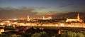 Florence skyline at night, viewed from Piazzale Michelangelo Royalty Free Stock Photo