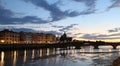 Florence sunset river view Royalty Free Stock Photo