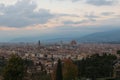 Florence at sunset. View from Basilica San Miniato al Monte. Tuscany. Italy. Royalty Free Stock Photo