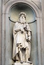 Statue of Leonardo da Vinci in Florence, Tuscant, Italy Royalty Free Stock Photo