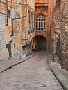 Florence, Tuscany, Italy: alley in the old town Royalty Free Stock Photo