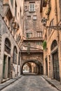 Florence, Tuscany, Italy: alley in the old town Royalty Free Stock Photo