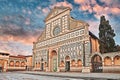 Florence, Tuscany, Italy: the ancient church Basilica of Santa Maria Novella, wonderful example of Italian art and architecture Royalty Free Stock Photo