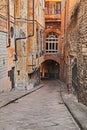 Florence, Tuscany, Italy: alley in the old town Royalty Free Stock Photo