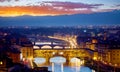 Florence Tuscany Italy. Evening sunset over Firenze Royalty Free Stock Photo