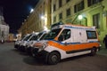 Ambulances are on duty near the baptistery of San Giovanni 1059-1129.