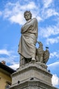 Monument to Dante Alighieri at Piazza Santa Croce in Florence on October 19, 2019 Royalty Free Stock Photo