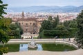 View towards Palazzo Pitti in Boboli Gardens Florence on October 20, 2019. Unidentified Royalty Free Stock Photo