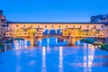 Florence, Tuscany, Italy - Ponte Vecchio and Palazzo Vecchio Royalty Free Stock Photo