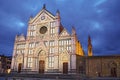 Florence, Tuscany, Italy: the renaissance Basilica di Santa Croce Basilica of the Holy Cross Royalty Free Stock Photo