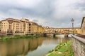 Florence Tuscany Italy - River Arno and Ponte Vecchio Bridge Royalty Free Stock Photo