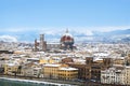 Florence under the snow Royalty Free Stock Photo
