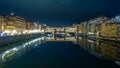 Florence vecchio bridge at night