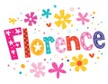 Florence vector lettering decorative type