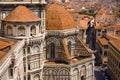 Florence view from Cathedral tower in Italy Royalty Free Stock Photo