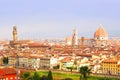 Florence View. Palazzo Vecchio and Cathedral of Santa Maria Royalty Free Stock Photo