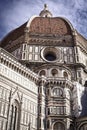 Florencie, Italy - October 11th 2011: Close view of Duomo in Florence. Royalty Free Stock Photo